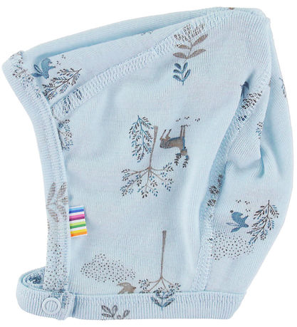 Joha Babyhjelm - Uld/Silke - Blå m. Natur