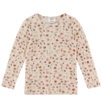 Joha Bluse - Uld - Lyserød m. Blomster