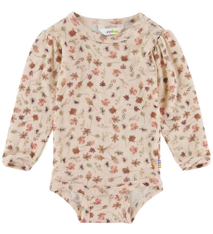 Joha Body l/æ - Uld - Rosa m. Blomster