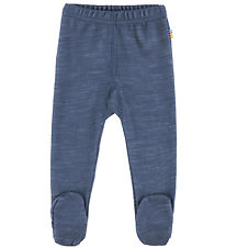 Joha Leggings m. Fødder - Uld/Bambus - Mørkeblå