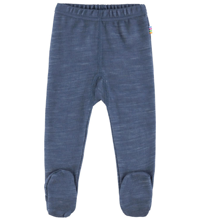 Joha Leggings m. Fødder - Uld/Viskose - Mørkeblå