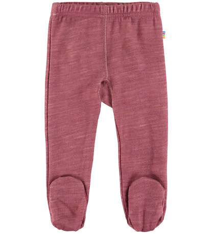 Joha Leggings m. Fødder - Uld/Bambus - Bordeaux