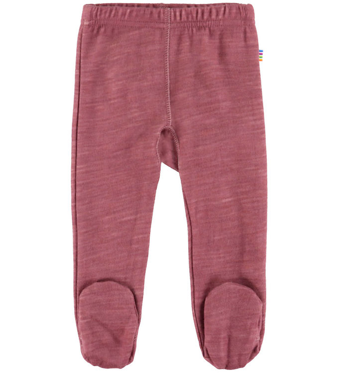 Joha Leggings m. Fødder - Uld/Viskose - Bordeaux