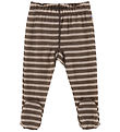 Joha Leggings m. Fødder - Uld - Mørkebrun