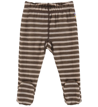 Joha Leggings m. Fødder - Uld - Mørkebrun