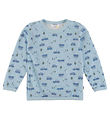 Joha Blouse - Wool - Blue w. Cars