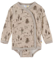Joha Slå-om Body l/æ - Uld/Viskose - Beige m. Træer