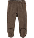 Joha Leggings m. Fødder - Uld - Mørkebrun