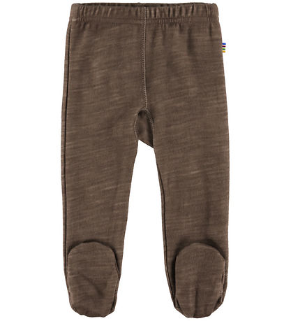 Joha Leggings m. Fødder - Uld - Mørkebrun