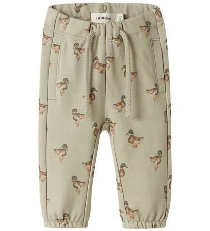 Lil Atelier Sweatpants - NbmJobo - Moss Gray/Duck
