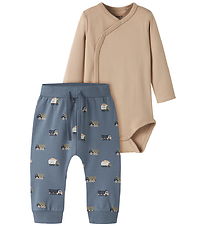 Name it Body l/æ set - NbmVrolle - Sesame/Blue Mirage