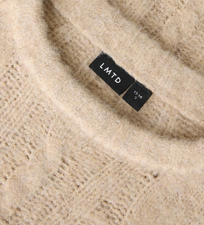 LMTD Sweatshirt - NlfkLeavecable - Strik - Oatmeal