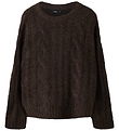 LMTD Sweatshirt - NlfkLeavecable - Strik - Chocolate Brown