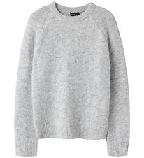 LMTD Sweatshirt - NlfBullo - Strik - Light Grey Melange