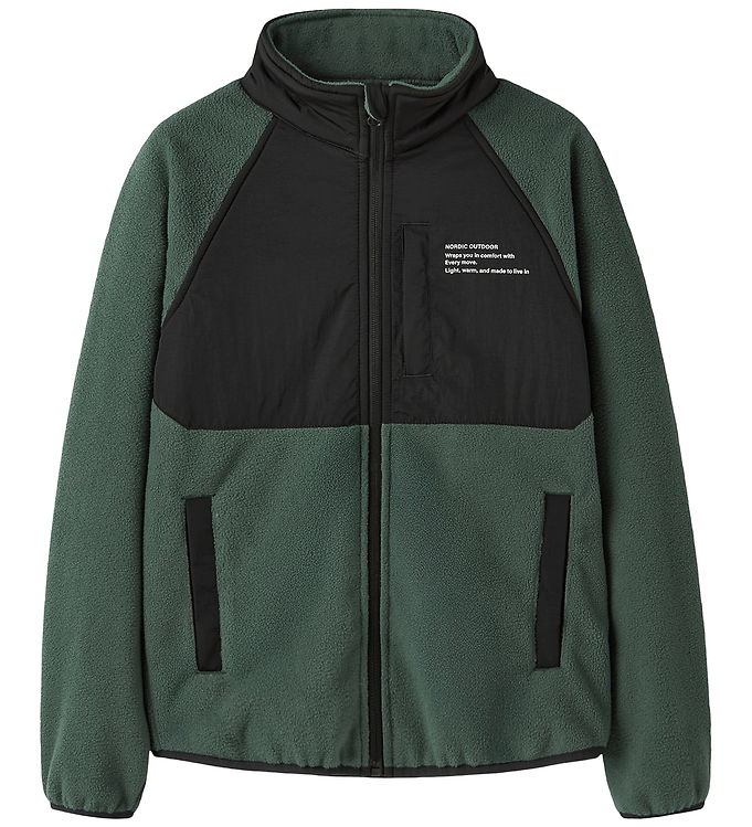 Name It Fleecejakke - NknMyles - Jungle Green