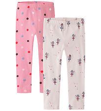 Name it Leggings - NmfNisala - 2-pak - Begonia Pink/W.Raindrops 