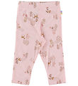 Joha Leggings - Uld/Silke - Lyserød m. Natur