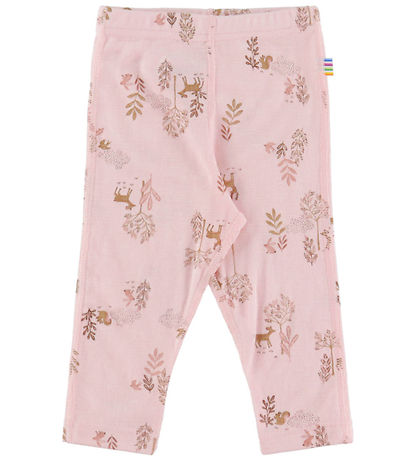 Joha Leggings - Uld/Silke - Lyserød m. Natur