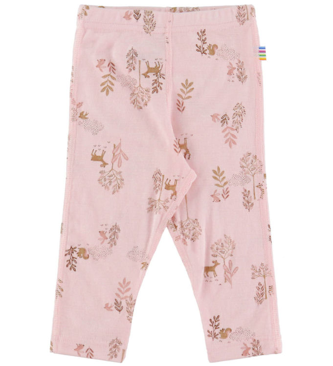 Joha Leggings - Uld/Silke - Lyserød m. Natur