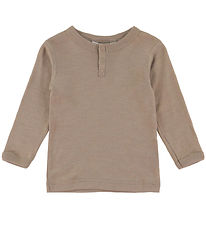 Joha Bluse - Uld/Silke - Mørk Beige