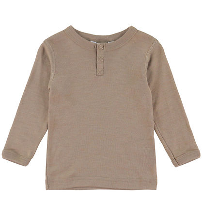 Joha Bluse - Uld/Silke - Mørk Beige