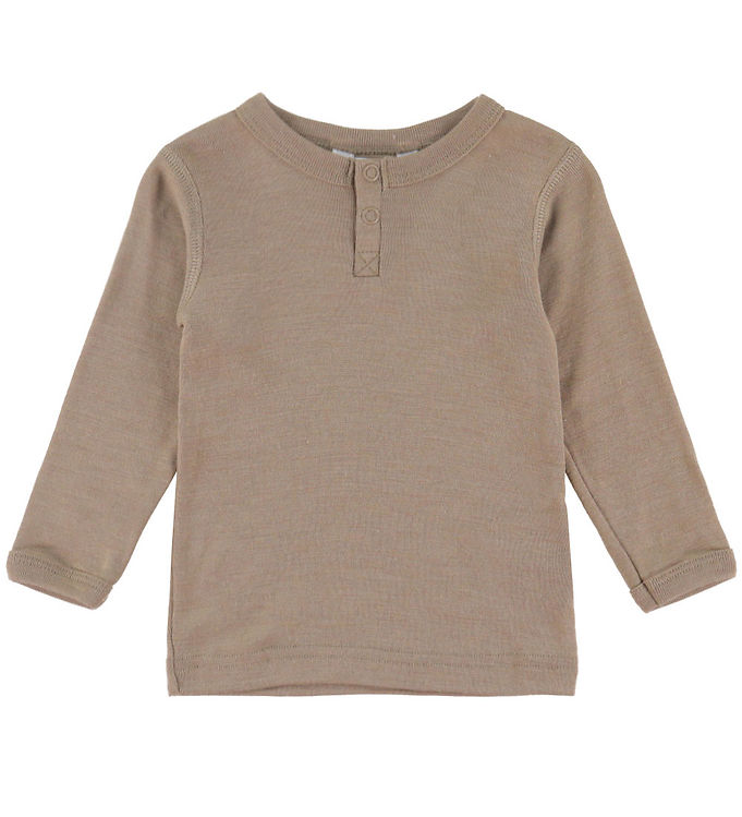 Joha Bluse - Uld/Silke - Mørk Beige