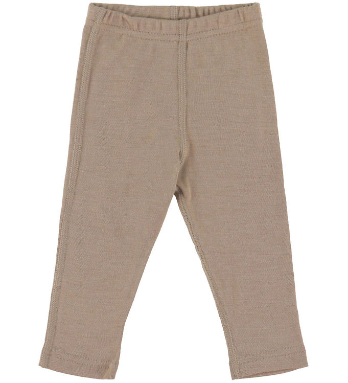 Joha Leggings - Uld/Silke - Mørk Beige