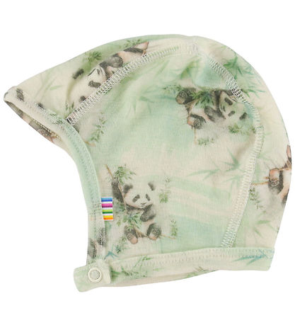 Joha Babyhjelm - Uld - Off White m. Pandaer