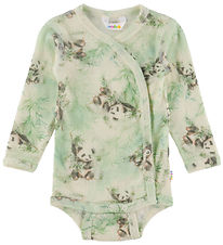 Joha Slå-om Body l/æ - Uld - Off White m. Pandaer