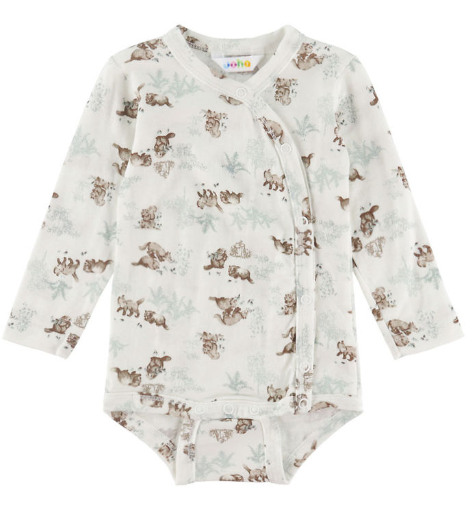 Joha Slå-om Body l/æ - Uld - Off White m. Natur