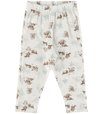 Joha Leggings - Uld - Off White m. Natur