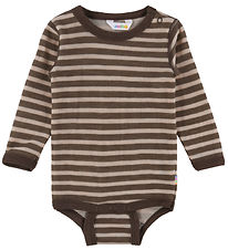 Joha Bodysuit l/s - Wool - Dark Brown