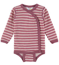 Joha Wrap Bodysuit l/s - Wool - Bordeaux