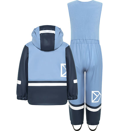 Didriksons Regntøj m. Fleece - PU - Boardman - Winter Blue