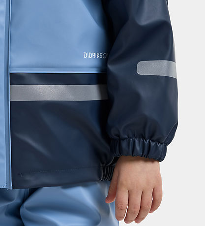 Didriksons Regntøj m. Fleece - PU - Boardman - Winter Blue
