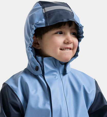 Didriksons Regntøj m. Fleece - PU - Boardman - Winter Blue