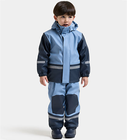 Didriksons Regntøj m. Fleece - PU - Boardman - Winter Blue