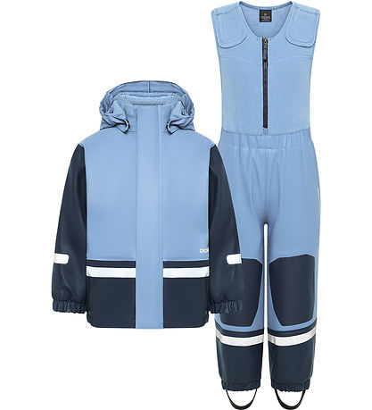 Didriksons Regntøj m. Fleece - PU - Boardman - Winter Blue
