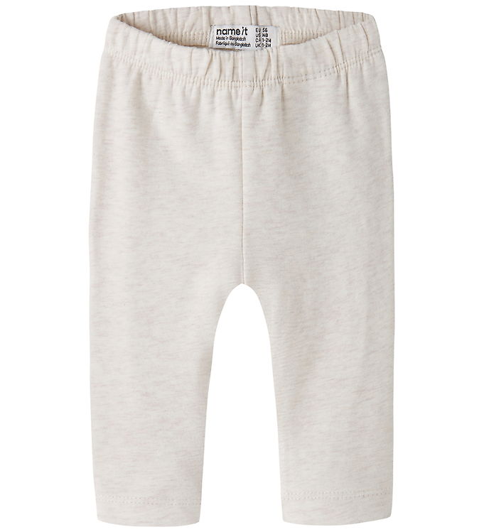 Name It Leggings m. Fleece - NbfNavina - Peyote Melange