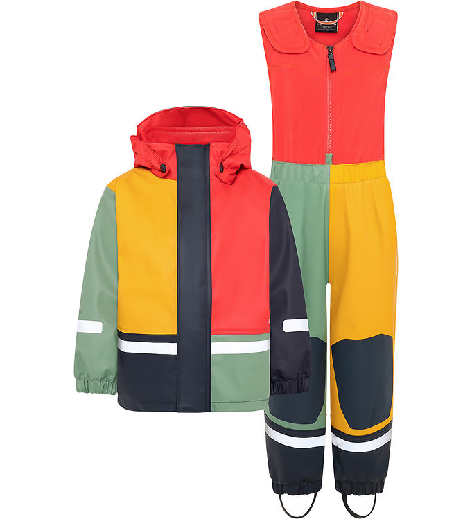 Didriksons Regntøj m. Fleece - PU - Boardman - Paprika