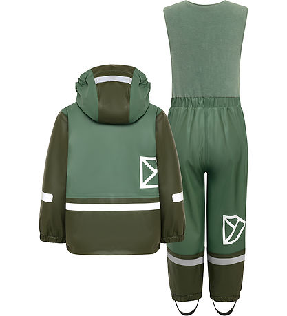 Didriksons Regntøj m. Fleece - PU - Boardman - Dark Moss
