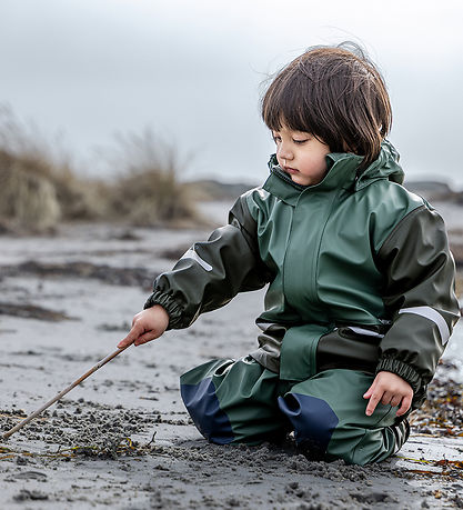 Didriksons Regntøj m. Fleece - PU - Boardman - Dark Moss