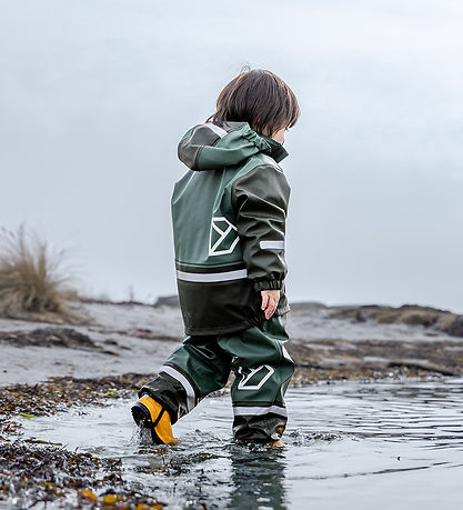 Didriksons Regntøj m. Fleece - PU - Boardman - Dark Moss