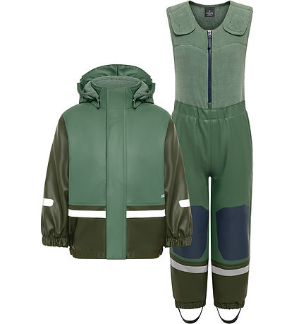 Didriksons Regntøj m. Fleece - PU - Boardman - Dark Moss
