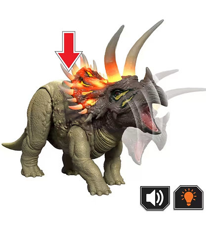 Jurassic World Dinosaur m. Lyd - Wild Roar - Triceratops