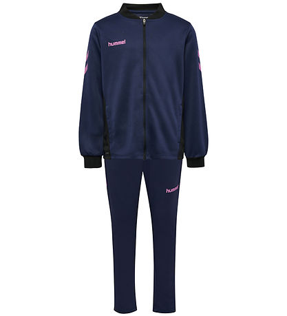 Hummel Træningssæt - hmlBlaze - Marine/Pink