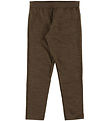 Joha Leggings - Uld/Silke - Mørkebrun