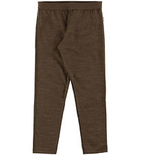 Joha Leggings - Uld/Silke - Mørkebrun