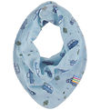 Joha Teething Bib - Wool/Viscose - Blue w. Cars