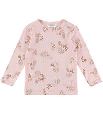 Joha Bluse - Uld/Silke - Lyserød m. Natur